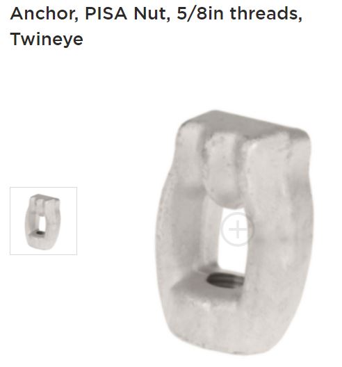Eyenut Twineye 5/8in